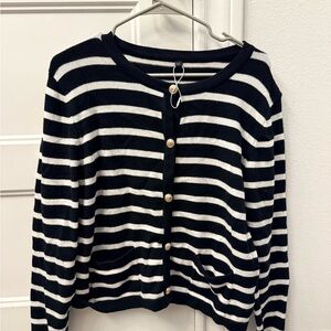 Striped Black and White Women's Sweater